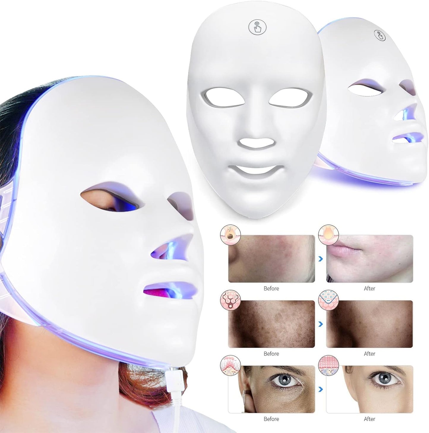 Masque LED Visage 7 Couleurs